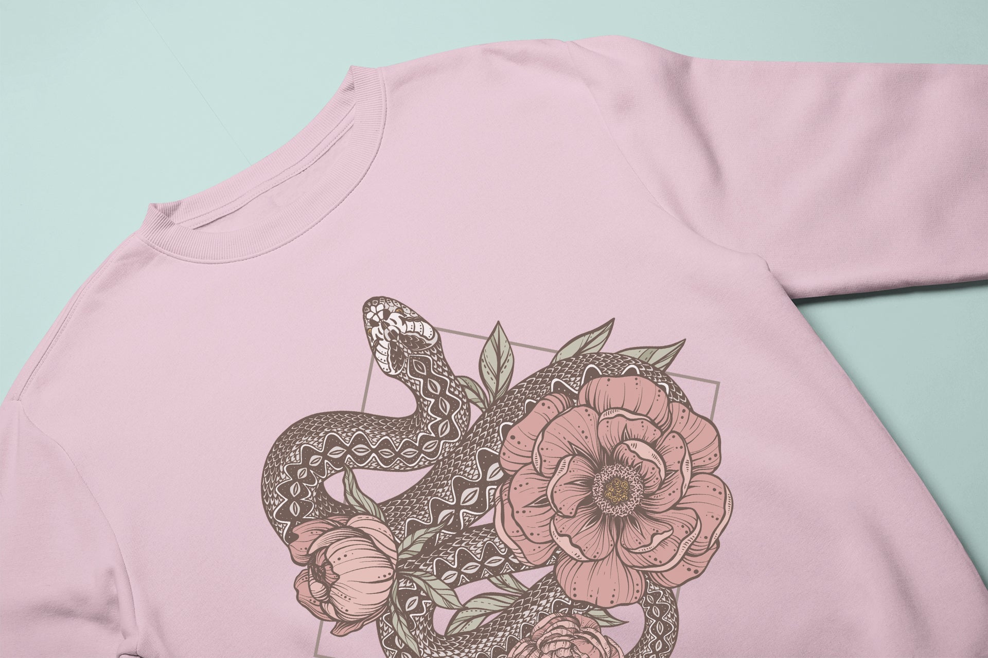 Floral Snake Crewneck Sweatshirt - Esdee