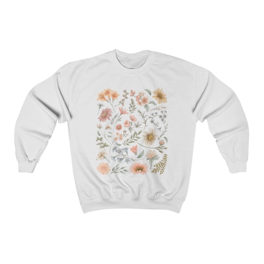 Pastel Floral Crewneck Sweatshirt - Esdee