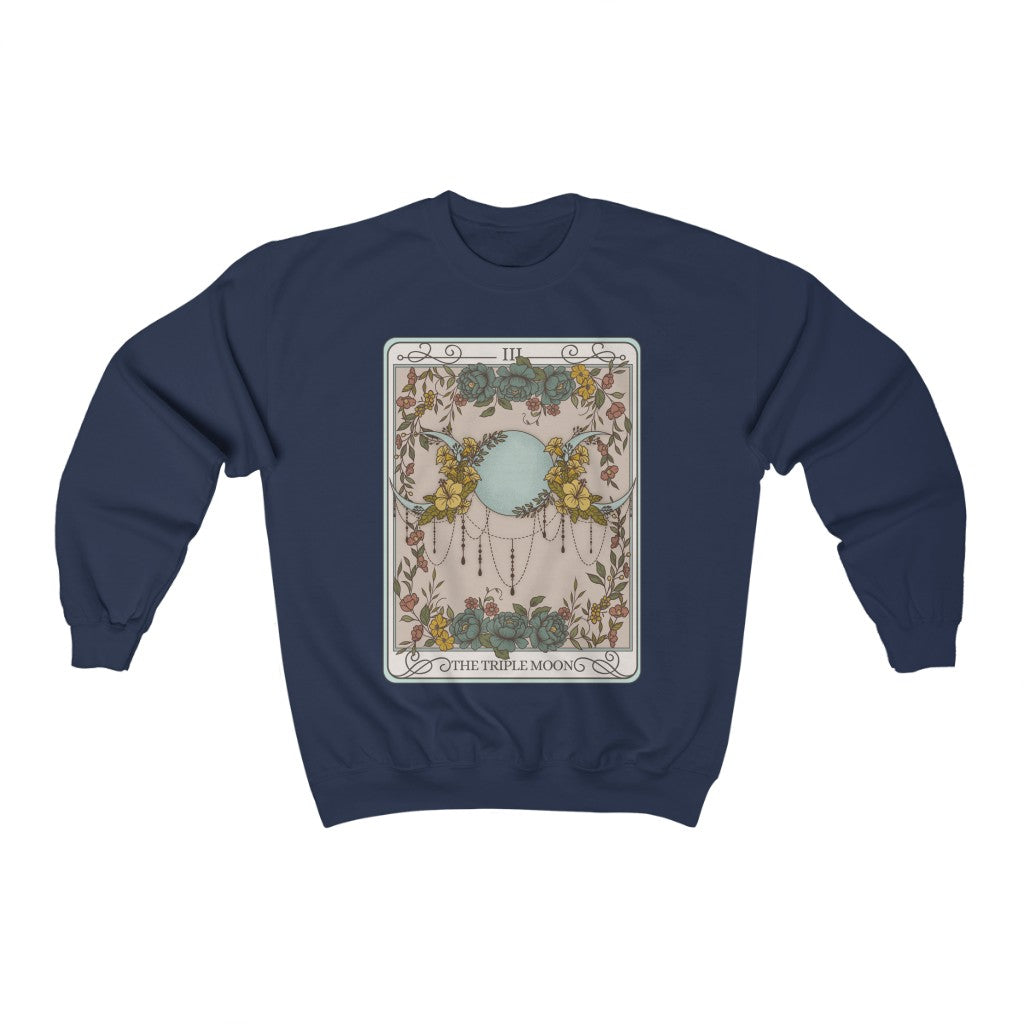 The Triple Moon Tarot Card Crewneck Sweatshirt Esdee