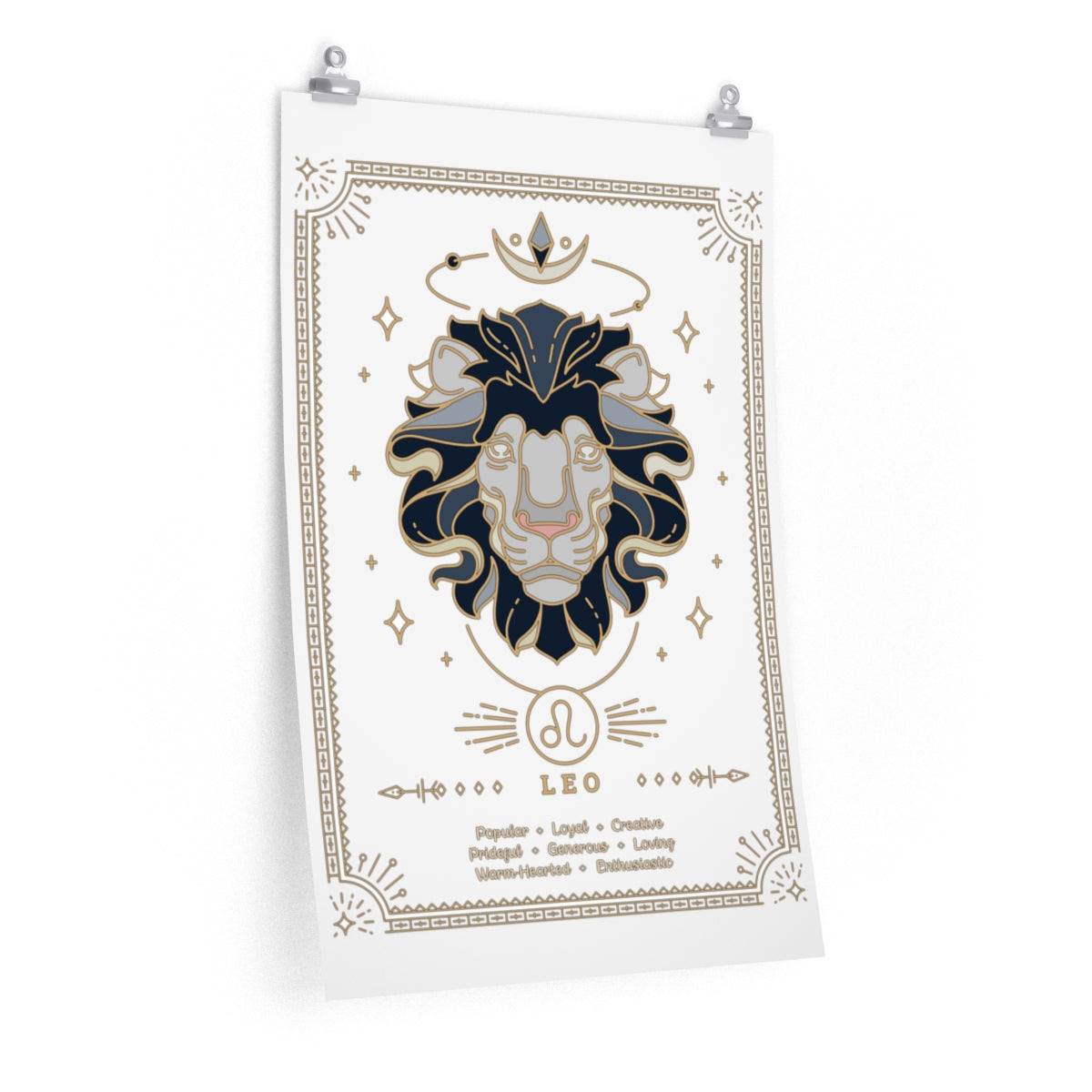 Leo Vintage Zodiac Sign Poster Art Print Esdee