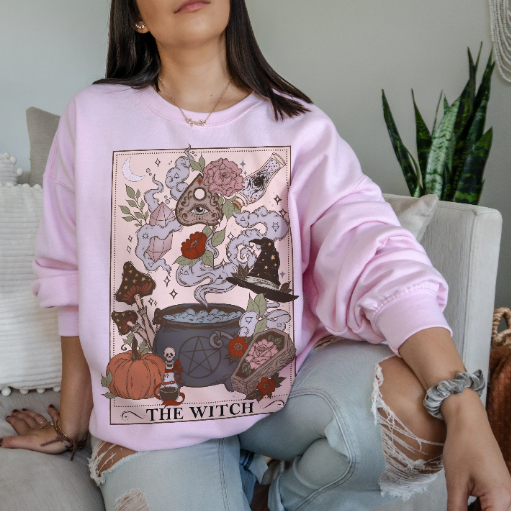 The Witch (Version 1) Tarot Card Crewneck Sweatshirt  - Esdee Designs