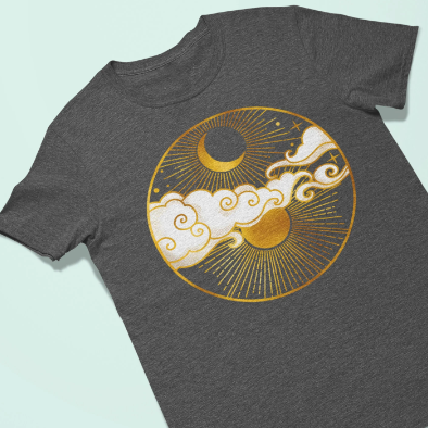 Sun and Moon Celestial T-Shirt - Esdee