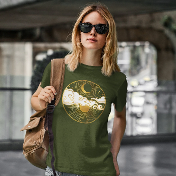 Sun and Moon Celestial T-Shirt - Esdee