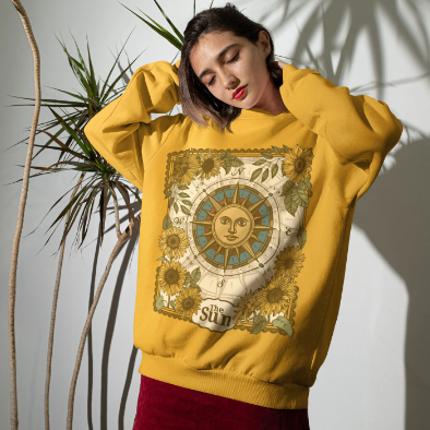 The Sun Tarot Card Crewneck Sweatshirt - Esdee