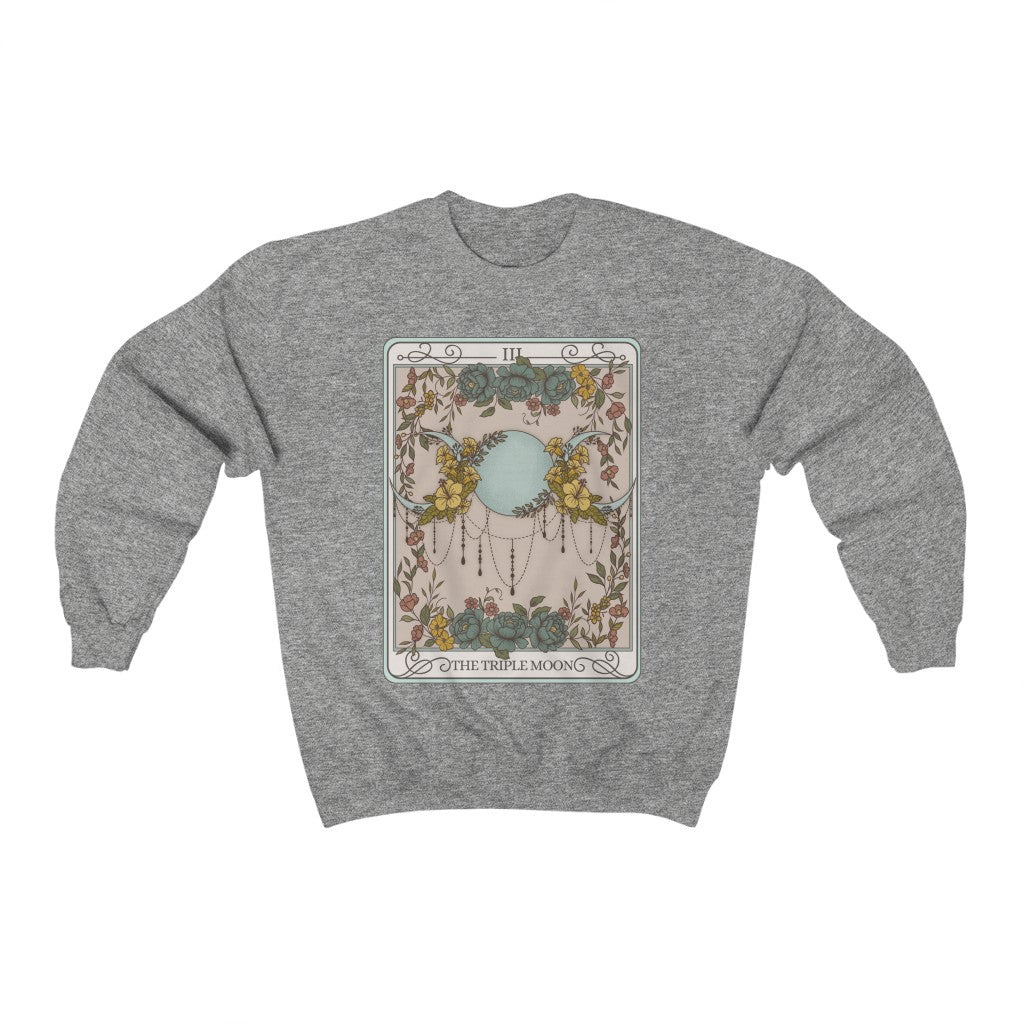 The Triple Moon Tarot Card Crewneck Sweatshirt Esdee