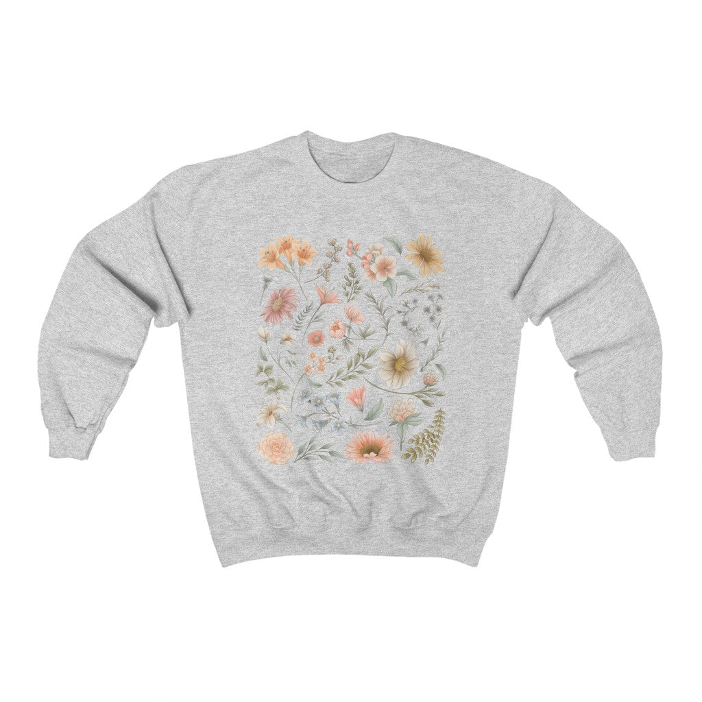 Pastel Floral Crewneck Sweatshirt - Esdee