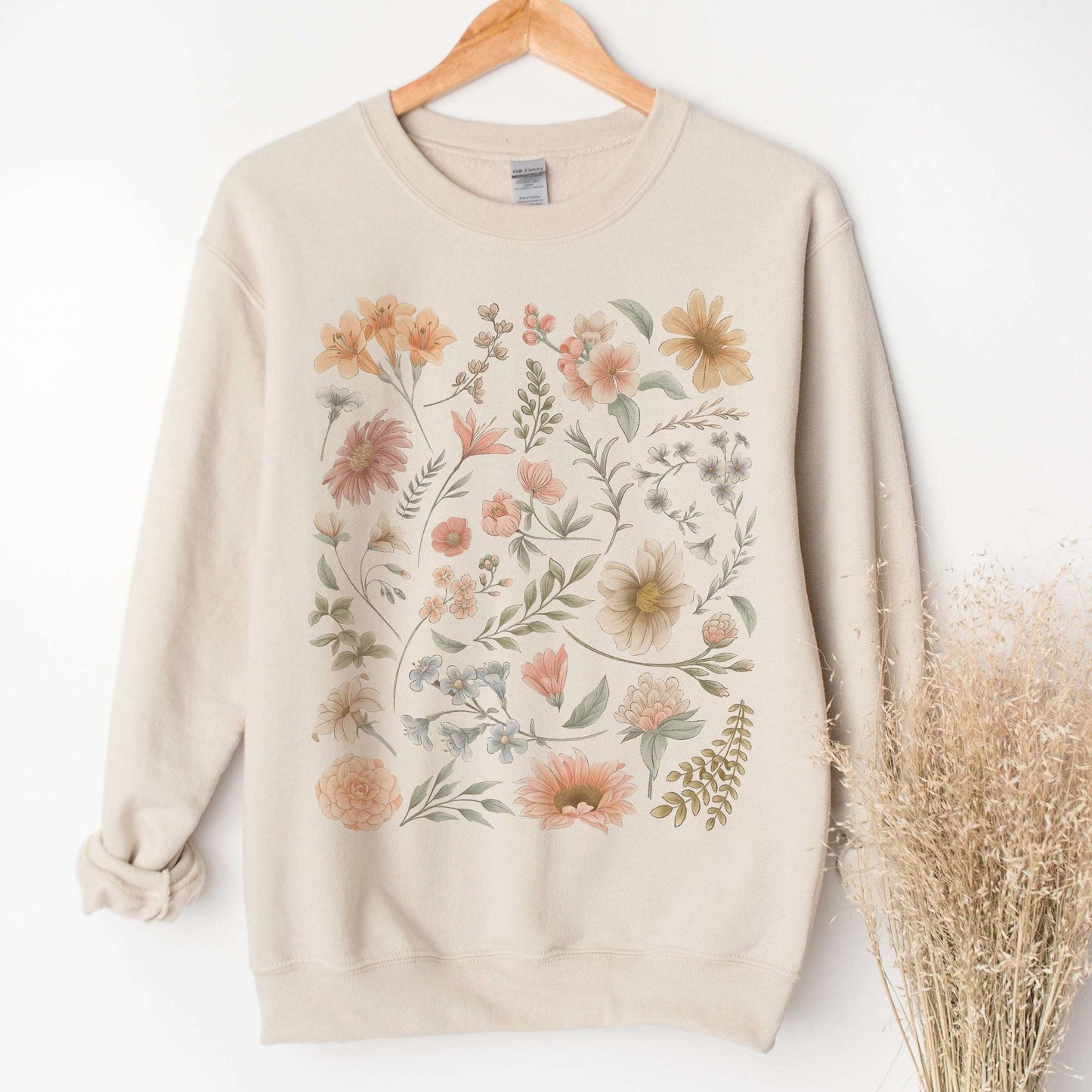Pastel Floral Crewneck Sweatshirt - Esdee