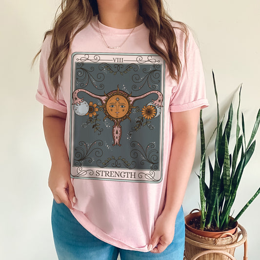 Strength Feminist Tarot Card Unisex TShirt