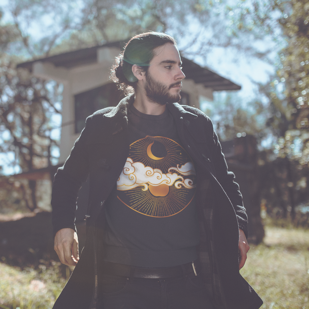 Gold Sun and Moon Sweatshirt - Esdee Designs