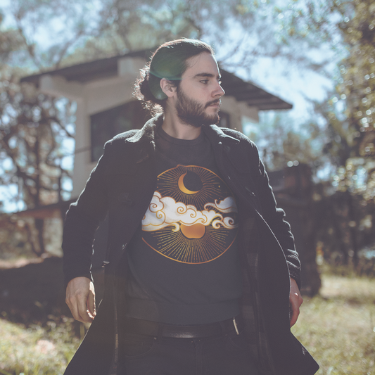 Gold Sun and Moon Sweatshirt - Esdee Designs