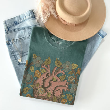 Fierce Heart Tattoo Style Comfort Colors T-Shirt