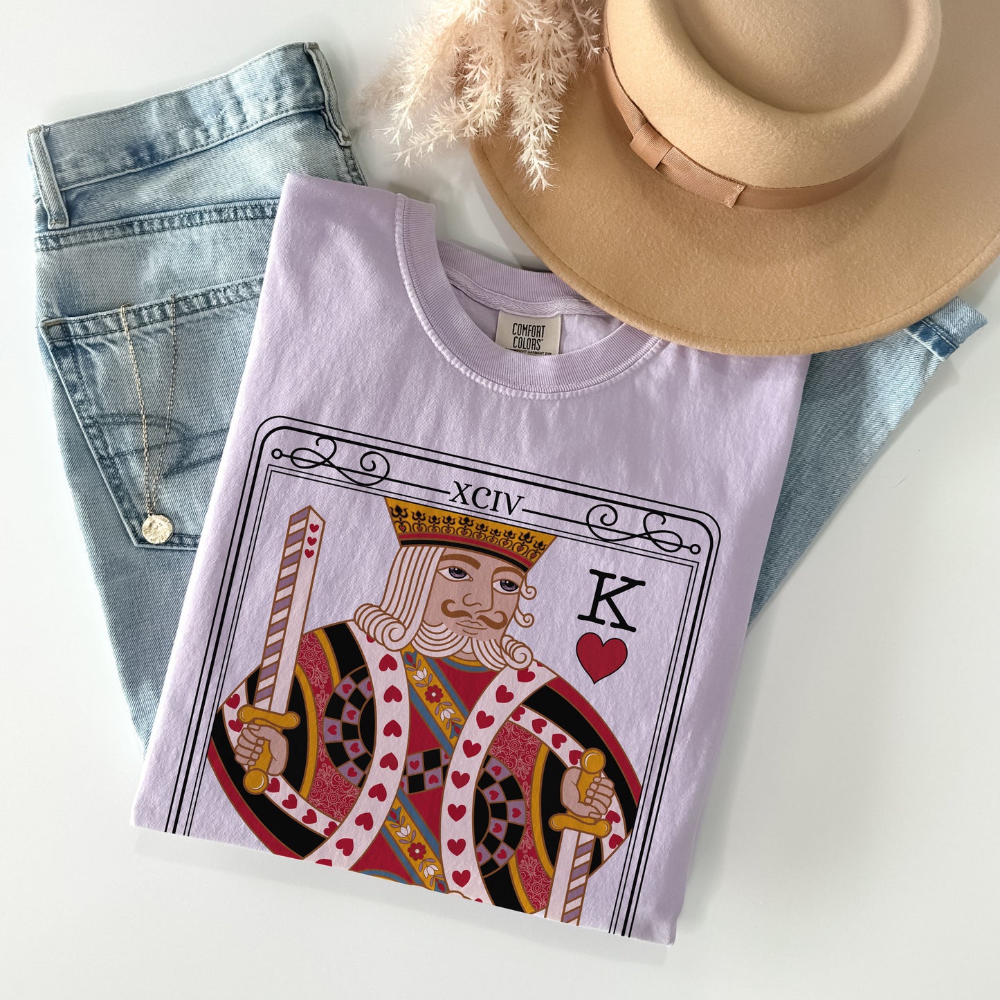 The King Tarot Card Comfort Colors TShirt - Esdee