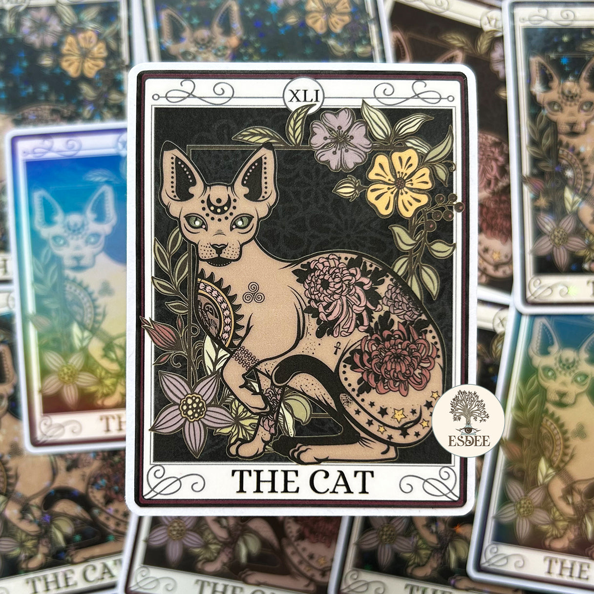 The Cat Tarot Card Sticker - Esdee