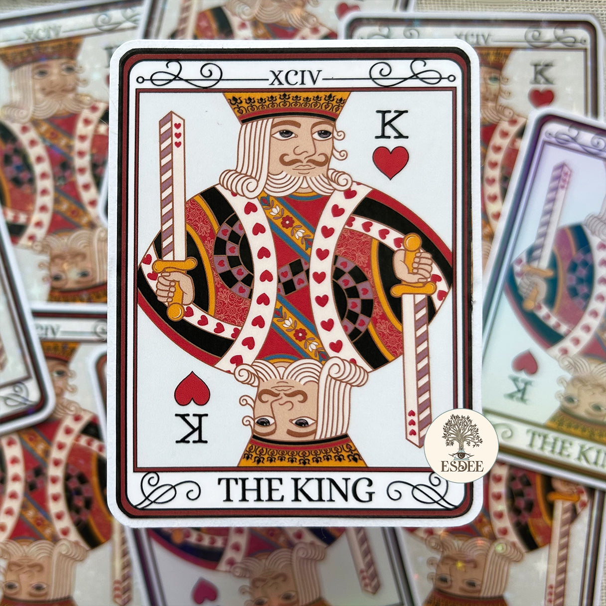 The King Tarot Card Sticker - Esdee