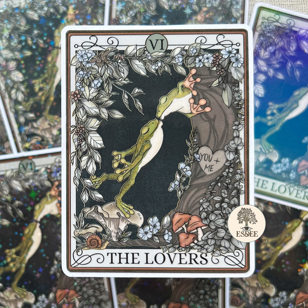 The Lovers Tarot Card Sticker - Esdee