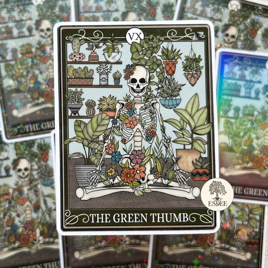 The Green Thumb Tarot Card Sticker - Esdee