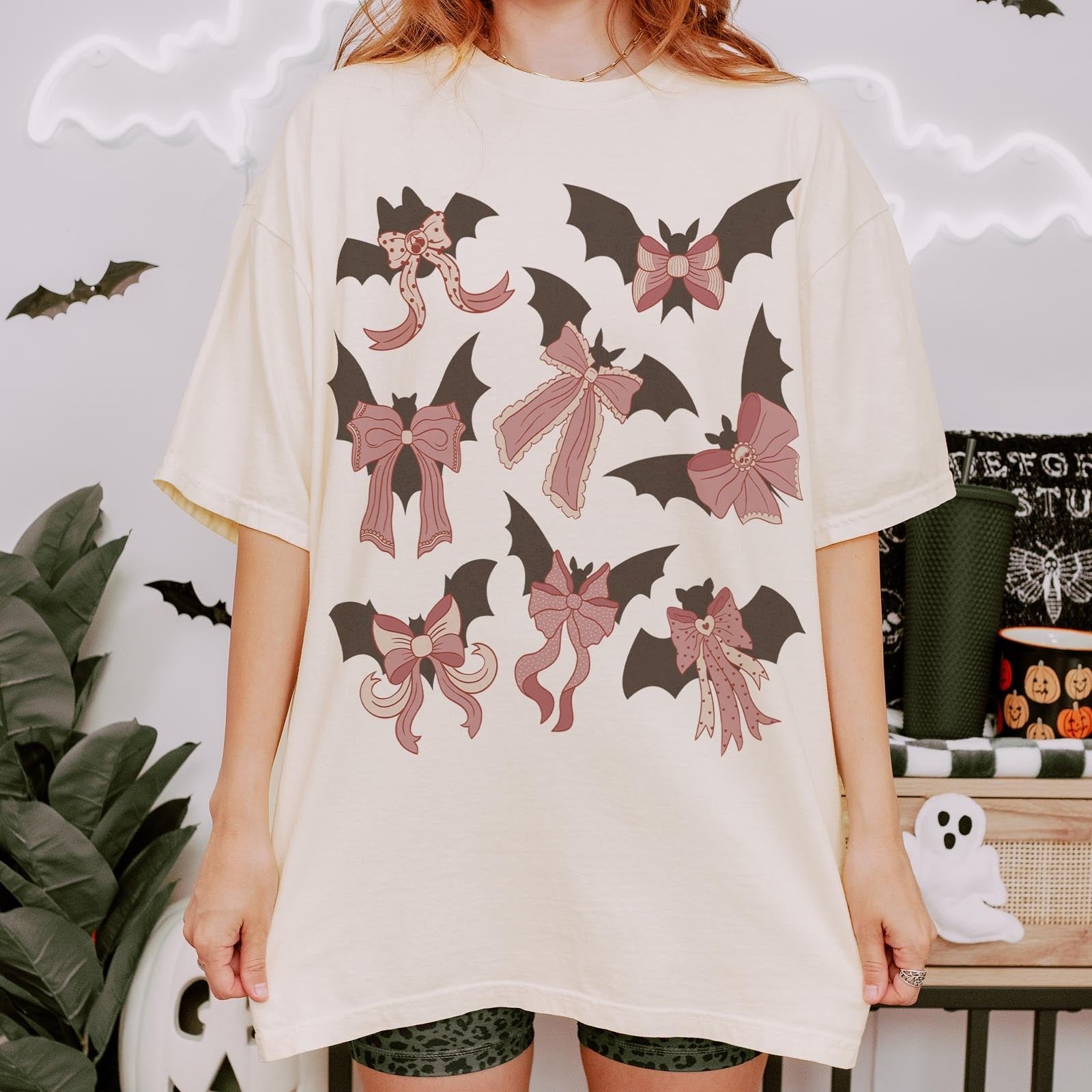Bows and Bats Comfort Colors TShirt - Esdee