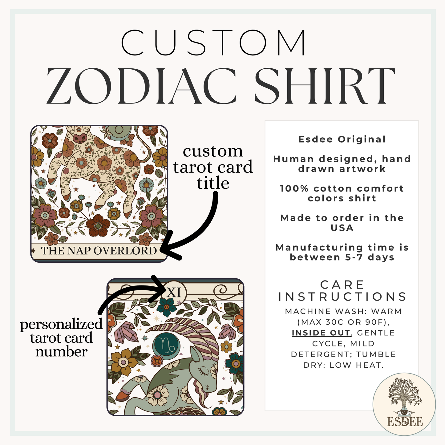 Custom Zodiac Sign Comfort Colors Long Sleeve T-Shirt