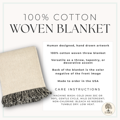 Taurus Zodiac Cotton Woven Throw Blanket