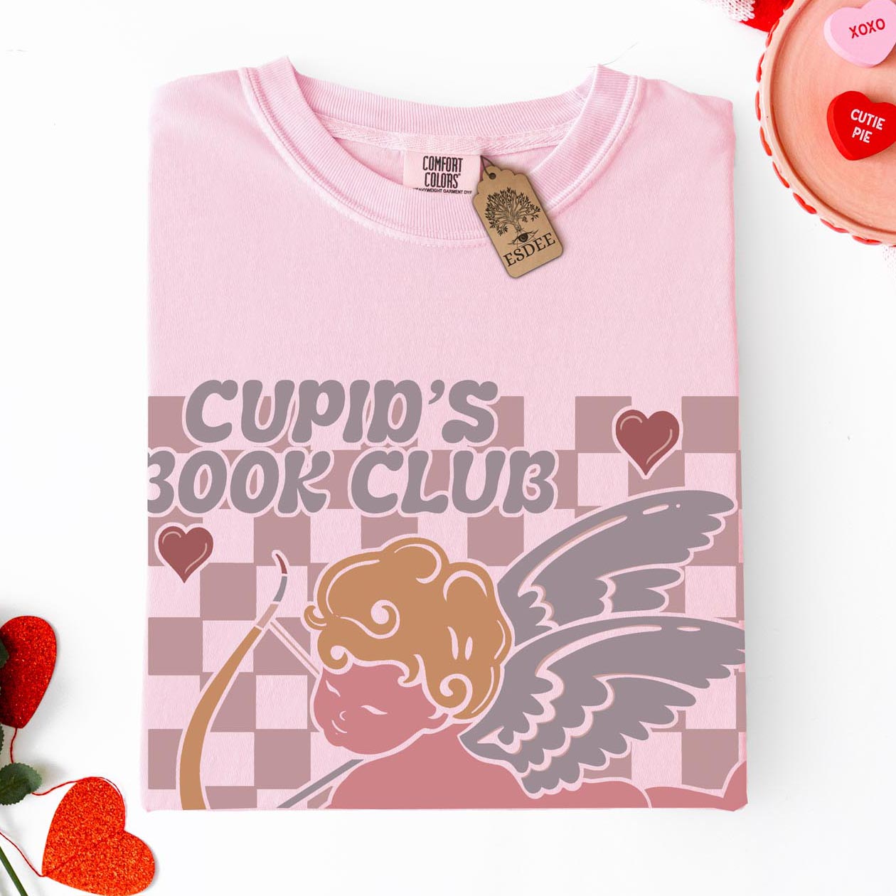 Cupid Book Club Comfort Colors TShirt Esdee