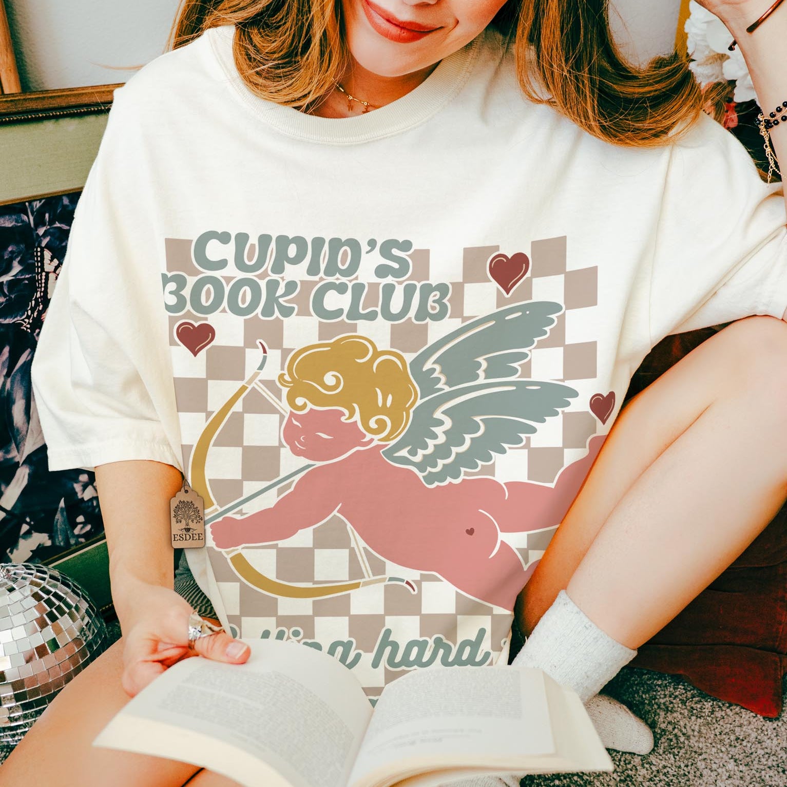 Cupid Book Club Comfort Colors TShirt Esdee