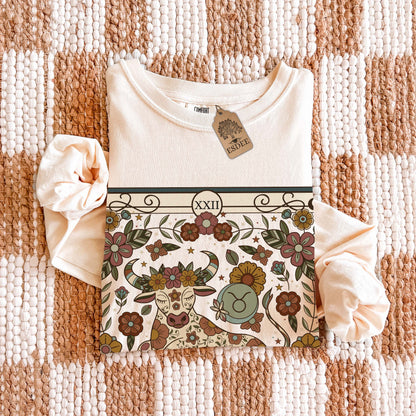 Custom Zodiac Sign Comfort Colors Long Sleeve T-Shirt, Funny Retro Personalized Star Sign Gift - Esdee