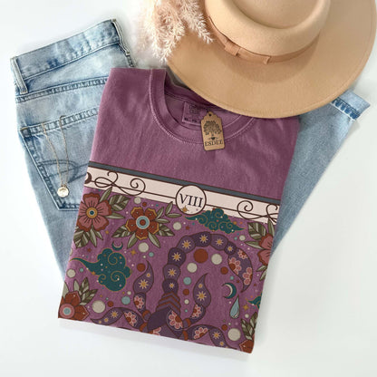 Custom Zodiac Sign Comfort Colors T-Shirt, Personalized Star Sign Tee Shirt, Retro Constellation Gift