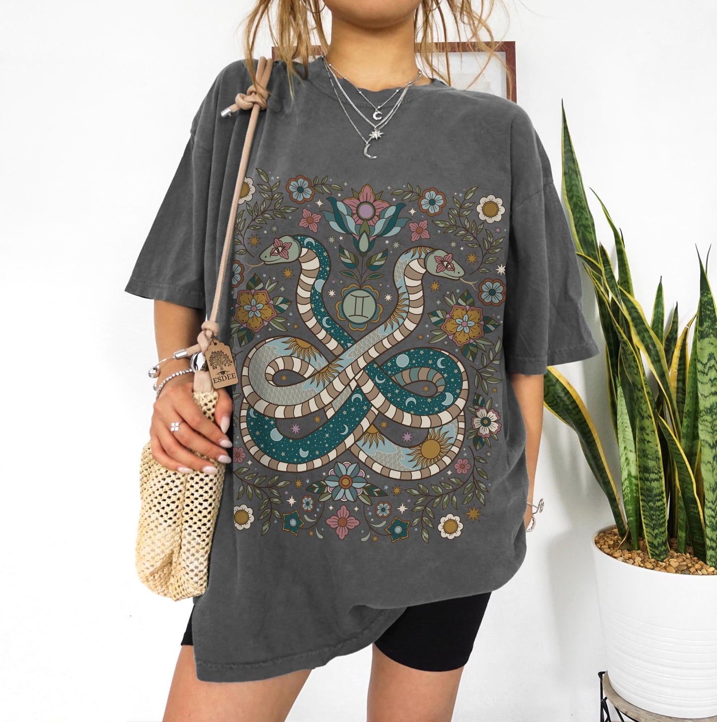 Gemini Zodiac Sign Retro Comfort Colors T-shirt, Boho Celestial Astrology Tee, Star Sign Gift