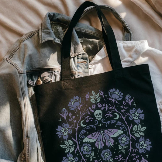 Gothic Garden Cotton Canvas Tote Bag