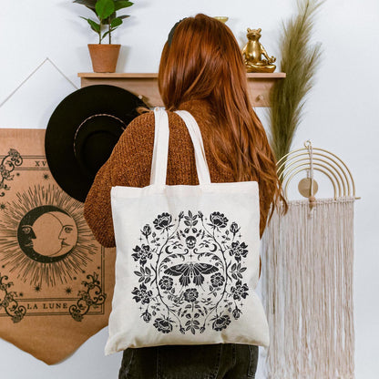 Gothic Garden Cotton Canvas Tote Bag