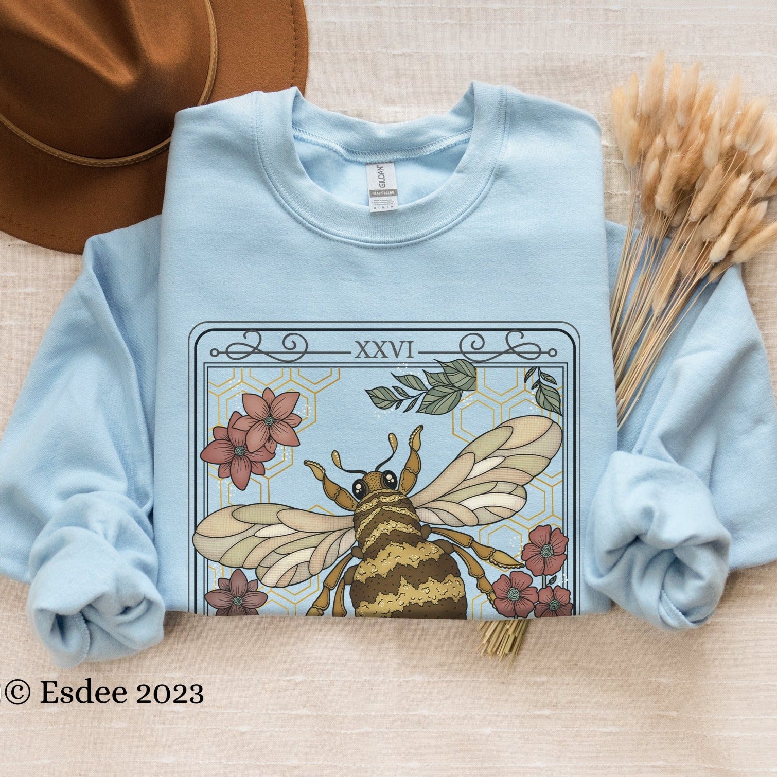 Bee Tarot Card Unisex Crewneck Sweatshirt - Esdee