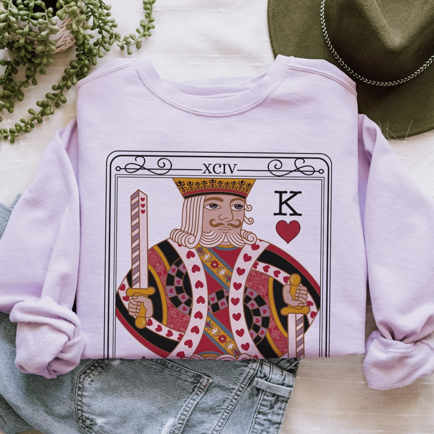 The King Tarot Card Comfort Colors Sweatshirt - Esdee