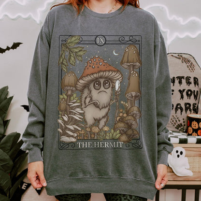The Hermit Tarot Card Comfort Colors Sweatshirt - Esdee