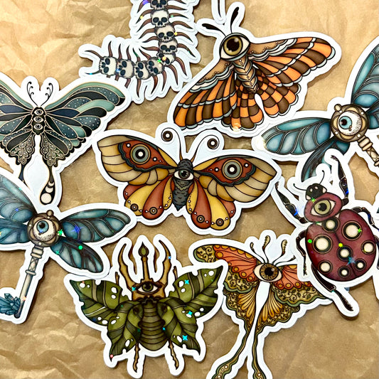 Creepy Bugs Die-Cut Stickers -Esdee