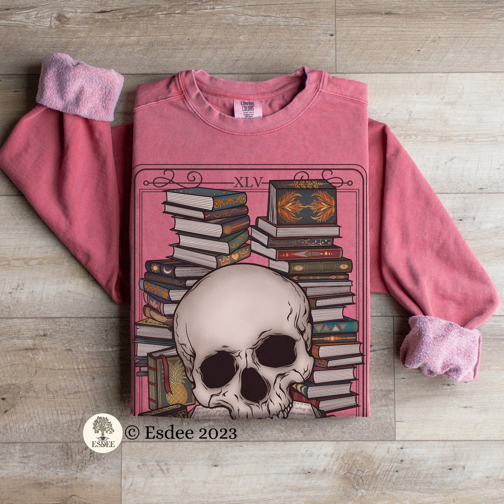 Death By To Be Read Taort Card Comfort Colors Sweatshirt - Esdee