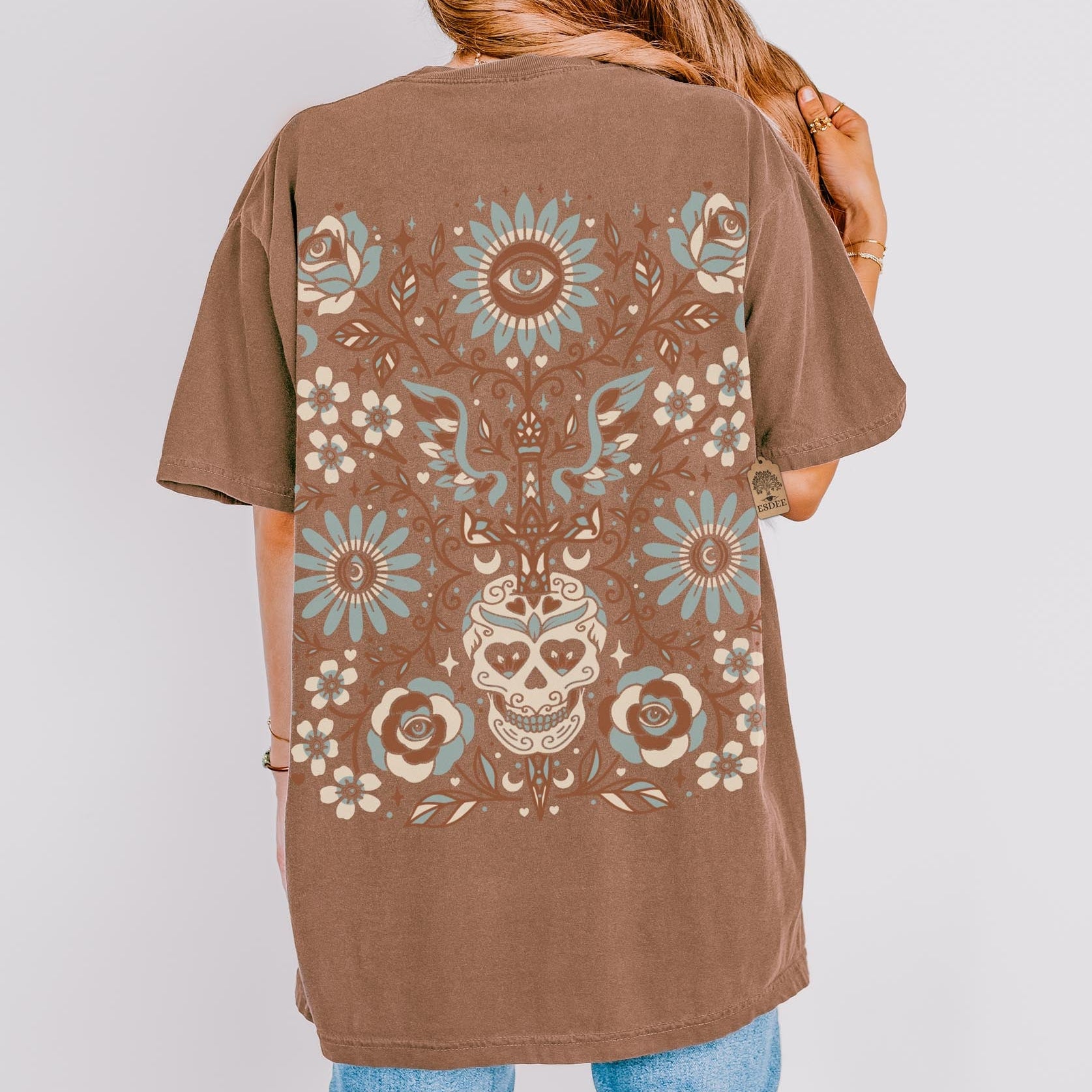 Retro Floral Garden Comfort Colors Tee