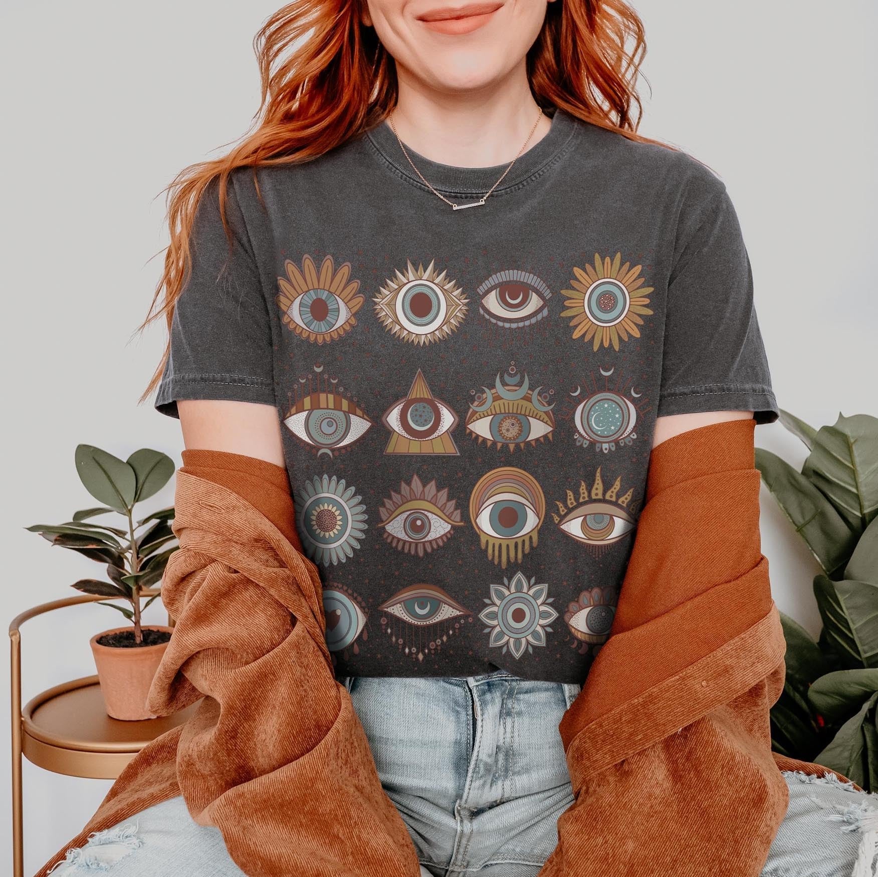 Retro Evil Eyes Comfort Colors TShirt - Esdee