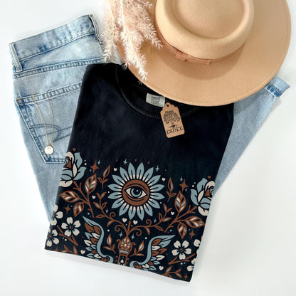 Retro Floral Garden Comfort Colors TShirt