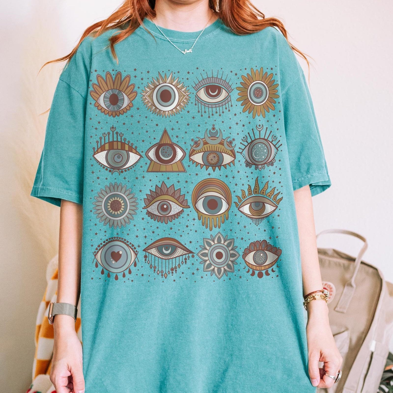 Retro Evil Eyes Comfort Colors TShirt - Esdee