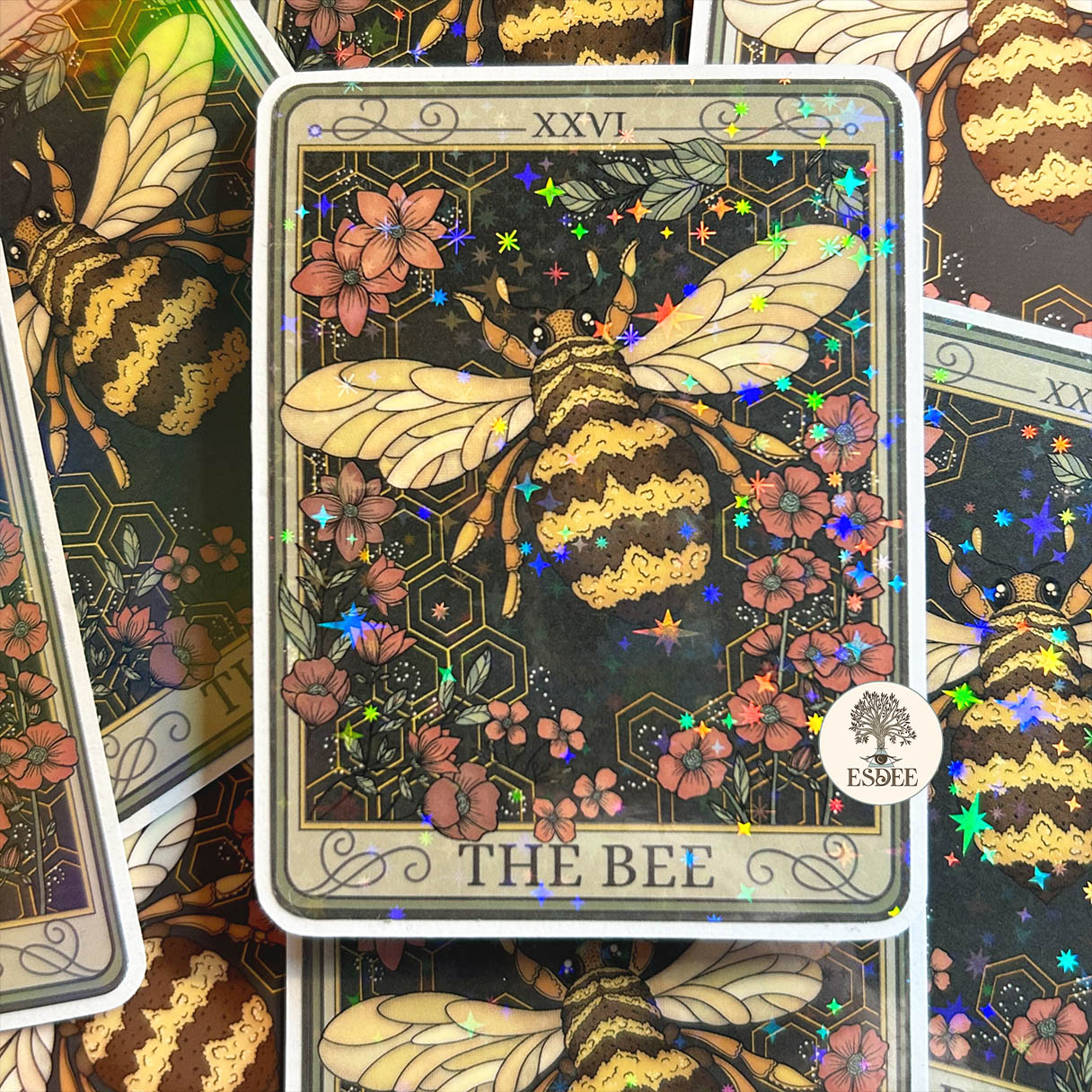 The Bee Tarot Card Sticker