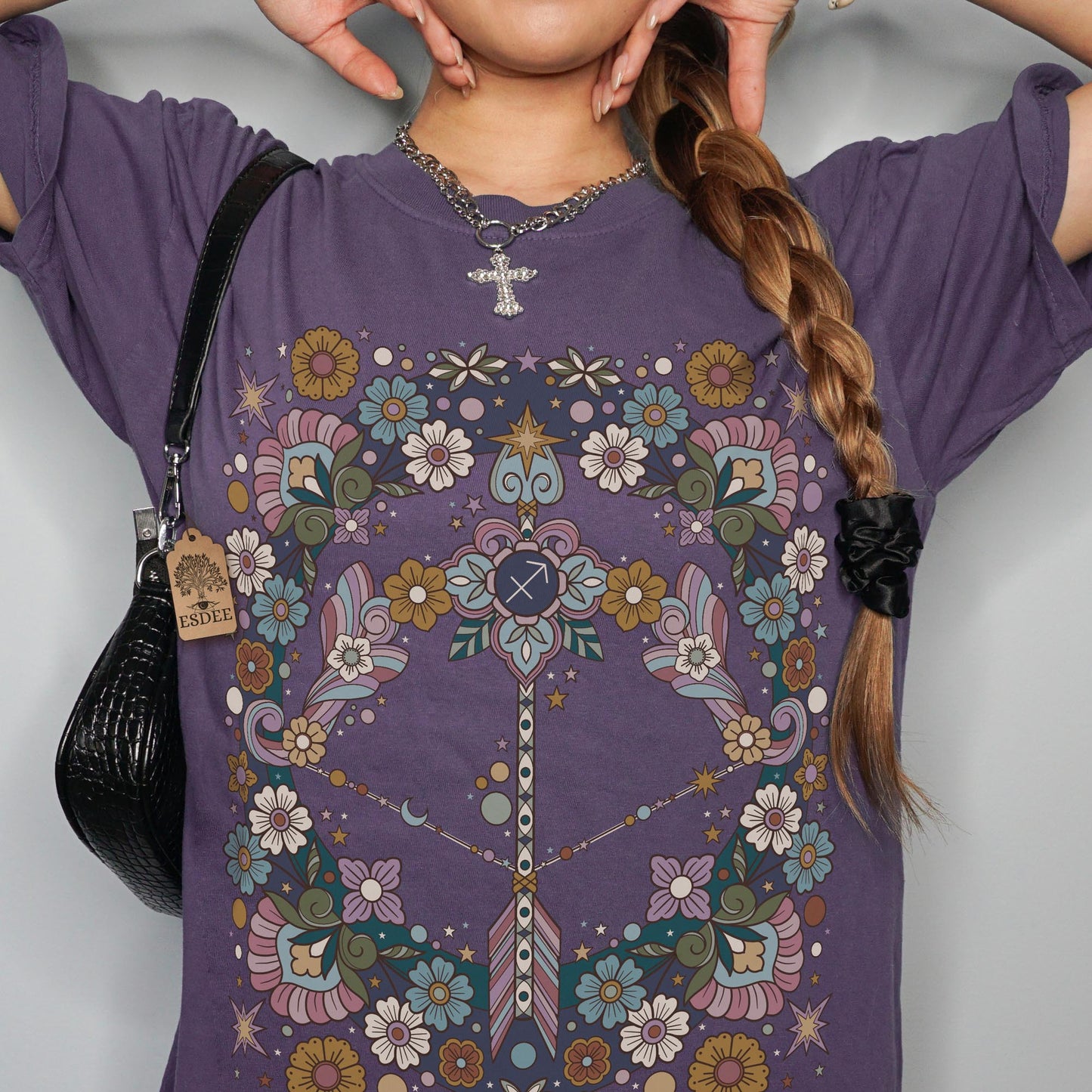 Sagittarius Zodiac Sign Retro Comfort Colors T-shirt, Boho Celestial Astrology Tee, Star Sign Gift - Esdee