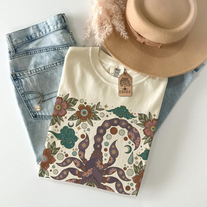 Scorpio Zodiac Comfort Colors Shirt, Retro Celestial Astrology Tee, Star Sign Horoscope Gift - Esdee