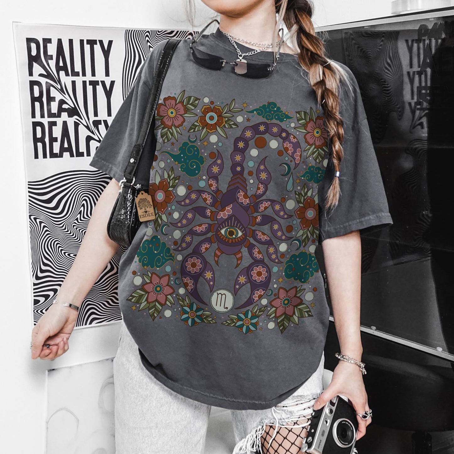 Scorpio Zodiac Comfort Colors Shirt, Retro Celestial Astrology Tee, Star Sign Horoscope Gift - Esdee