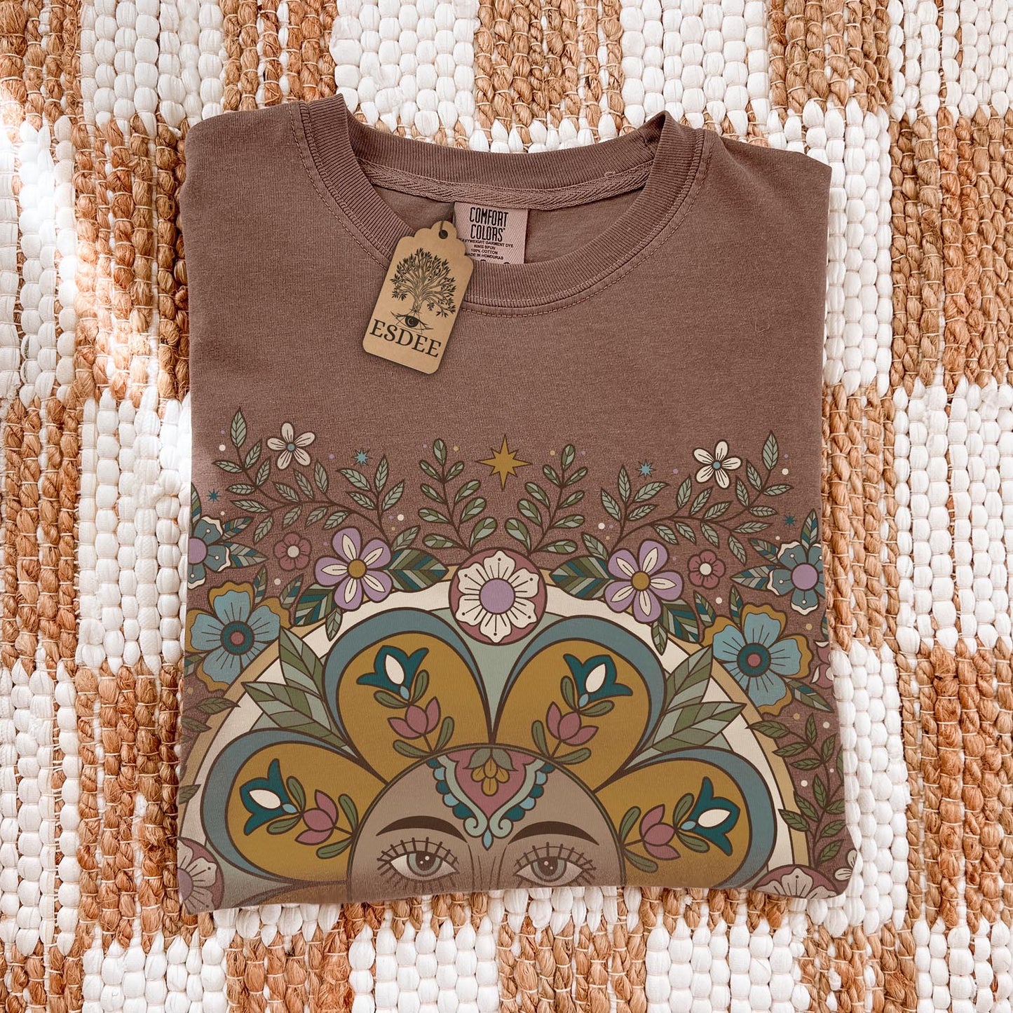 Virgo Zodiac Retro Comfort Colors T-shirt,  Boho Celestial Astrology Tee, Star Sign Horoscope Gift - Esdee