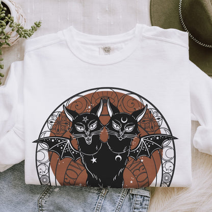 Art Nouveau Black Cat Comfort Colors Sweatshirt - Esdee