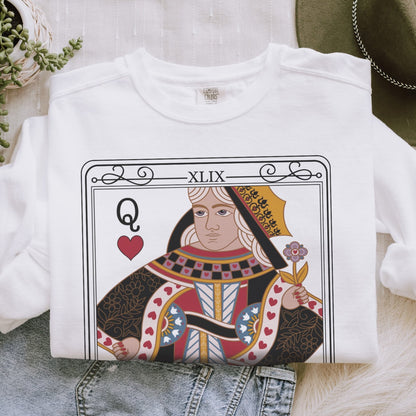 The Queen Tarot Card Comfort Colors Sweatshirt - Esdee