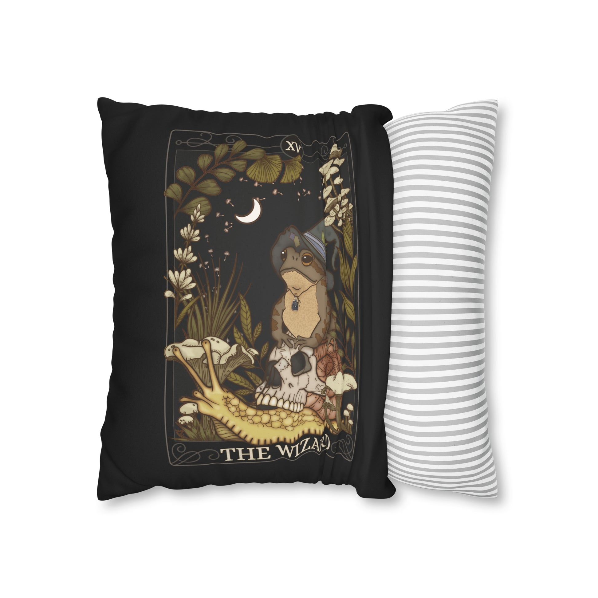 Wizard Tarot Card Faux Suede Square Pillow Case - Esdee