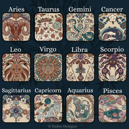 Pisces Zodiac Cotton Woven Throw Blanket