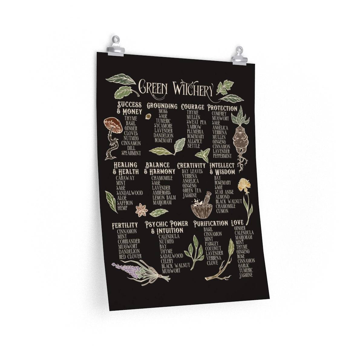Green Witchery Premium Poster - Esdee