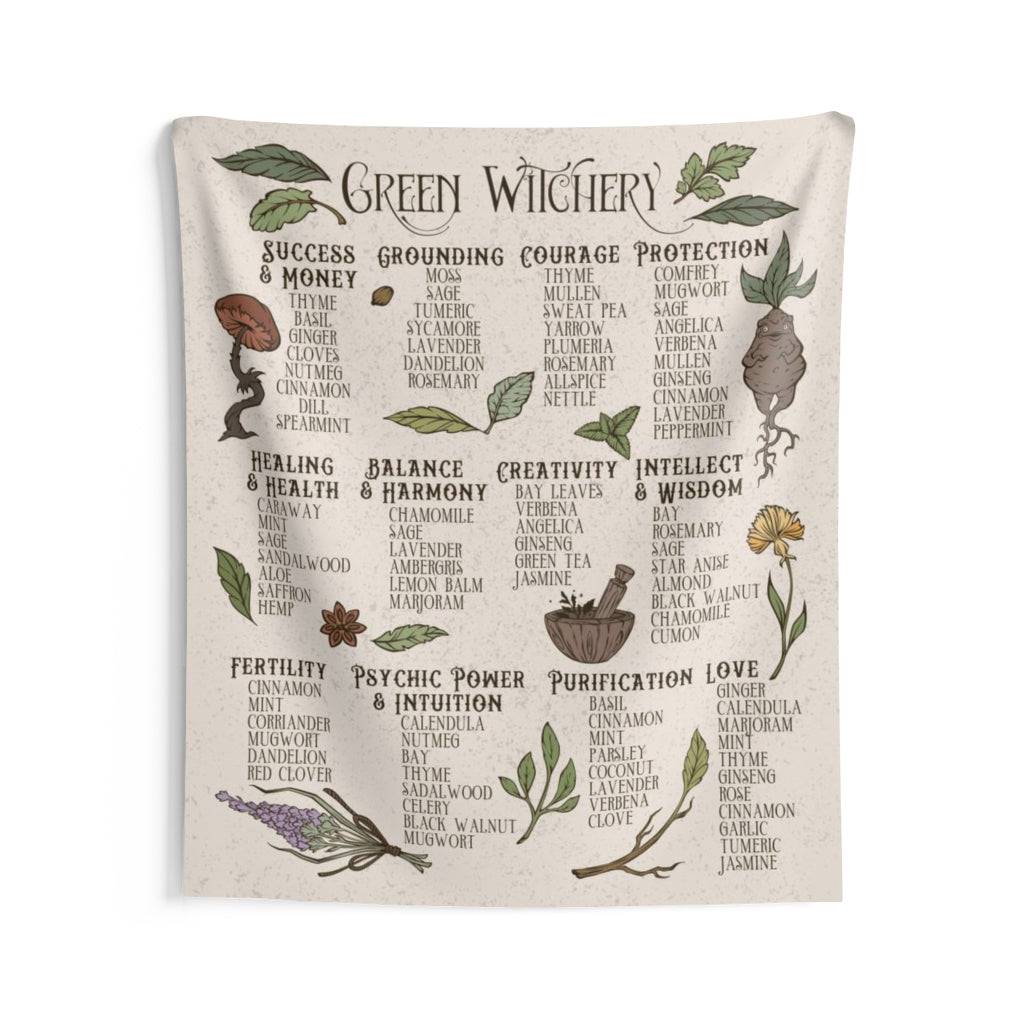 Green Witchery Indoor Wall Tapestry - Esdee